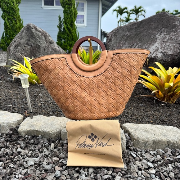 Patricia Nash Braided Stitch Leather Luni Tote – Naturale - Picture 9 of 10